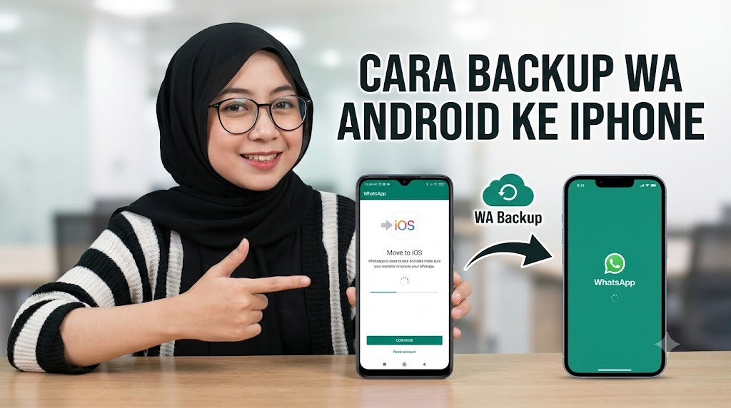 Cara Backup WA Android ke iPhone