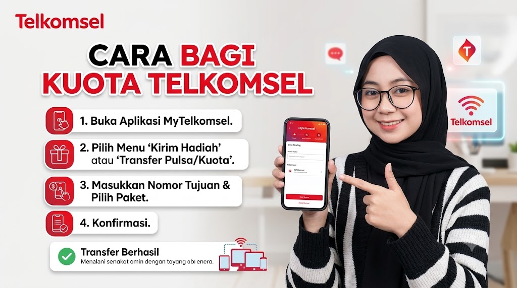 Cara Bagi Kuota Telkomsel