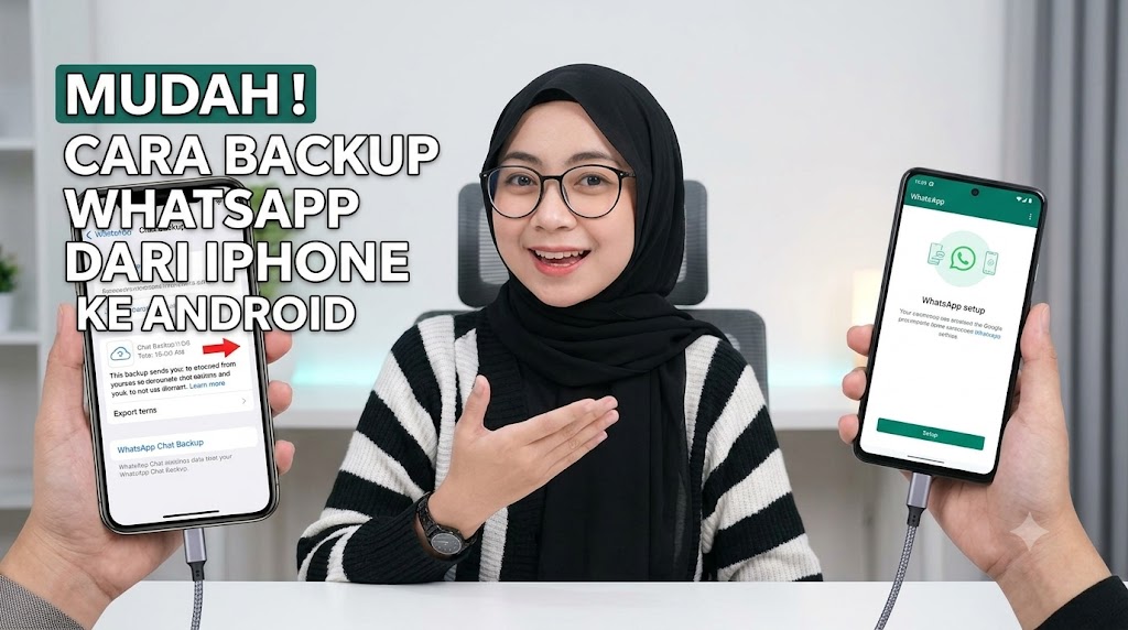cara backup whatsapp iphone ke android